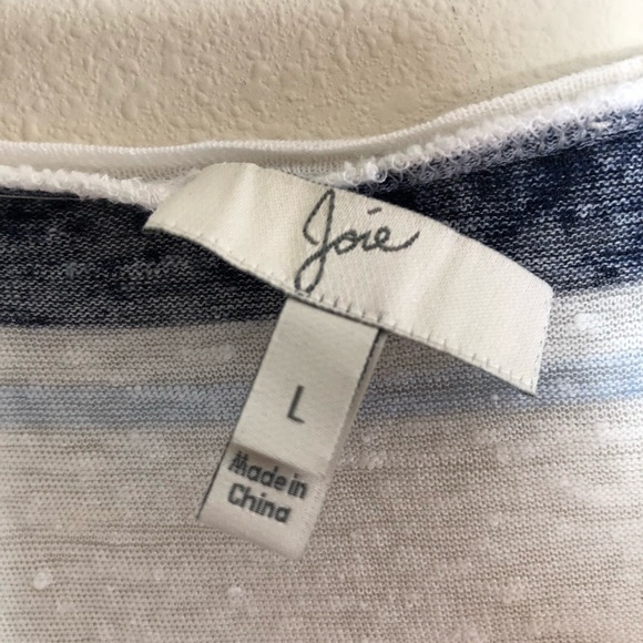 🛍️Joie Blue White Nautical stripe linen blend maxi sundress large - Picture 5 of 6